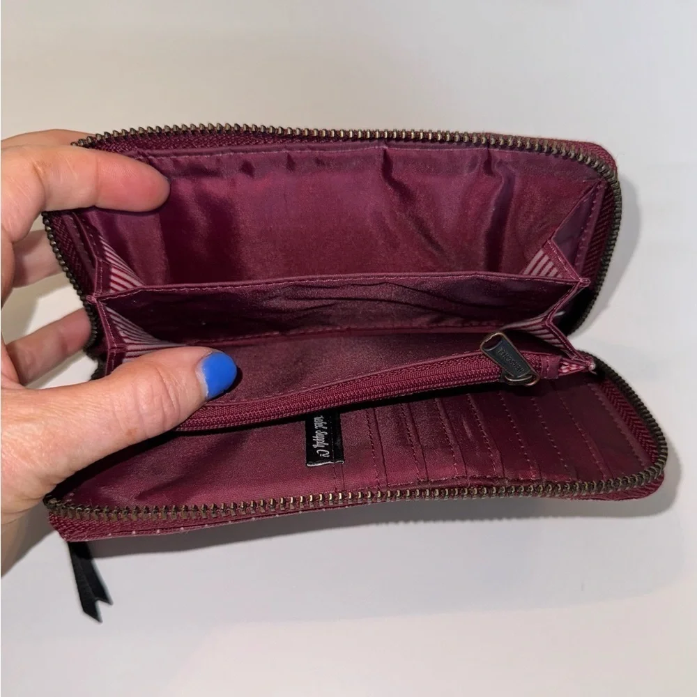 Herschel Supply Company  zip around maroon wallet